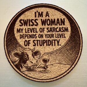 Kork Untersetzer Swiss Woman