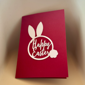 Karte mit Kunstleder Bunny
