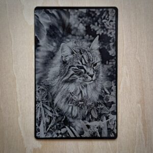 Laser-Gravur auf Metall – Personalisierte Aluminium-Karte